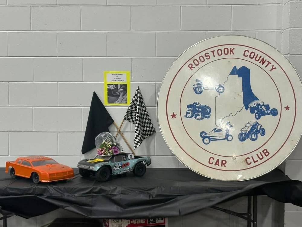 Memorial display honoring a club member
